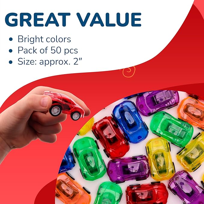 Race Cars Toys - Pull Back Cars for Toddlers 48 pcs