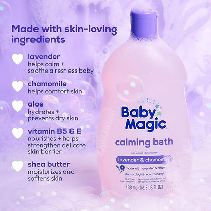 Baby Magic Calming Baby Bath, 16.5 Fl Oz (Pack of 5)