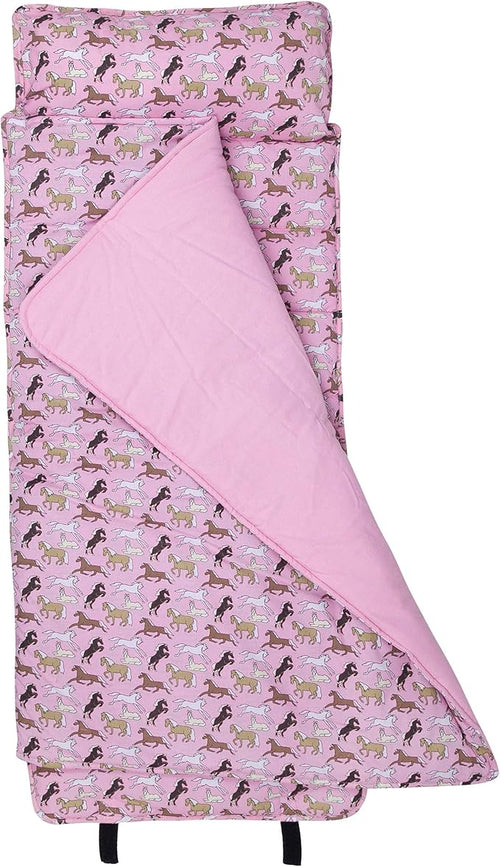 Wildkin Original Nap Mat with Reusable Pillow for Boys & Girls, Perfect for Elementary Daycare Sleepovers, Features Hook & Loop Fastener, Cotton Blend Materials Nap Mat for Kids