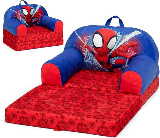 Delta Children - Spidey and His Amazing Friends Cozee Buddy Flip-Out Kids Chair, Red