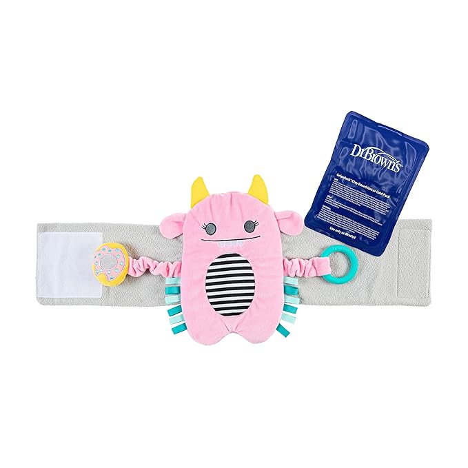 Dr. Brown's Gripebelt Heated Belly Band, Soothe Baby's Tummy with Gentle Warmth and Compression 3m+, Pink
