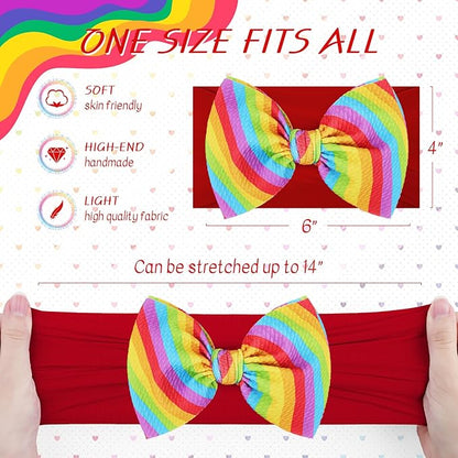 Toddler Hair Bows Gay Pride Hair Accessories, 2 Pcs 6