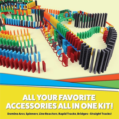 Bulk Dominoes Pro-Domino Kit | Dominoes Set, STEM STEAM Small Toys, Family Games for Kids, Kids Toys and Games, Building, Toppling, Chain Reaction Sets (Power)