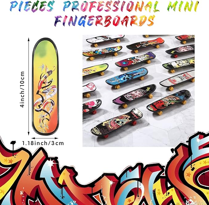 36 Pieces Mini Finger Skateboard Toy Skateboard Finger Boards