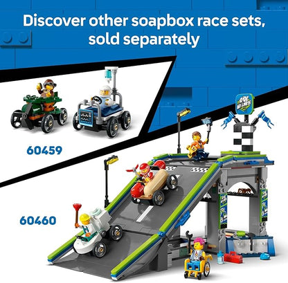 LEGO City Pizza vs. Fire Truck Race Car Pack Toy - Building Toy for Kids, Boys and Girls, Ages 5+ - Gift for Birthdays and Holidays - Includes Chef and Firefighter Minifigures - 60458