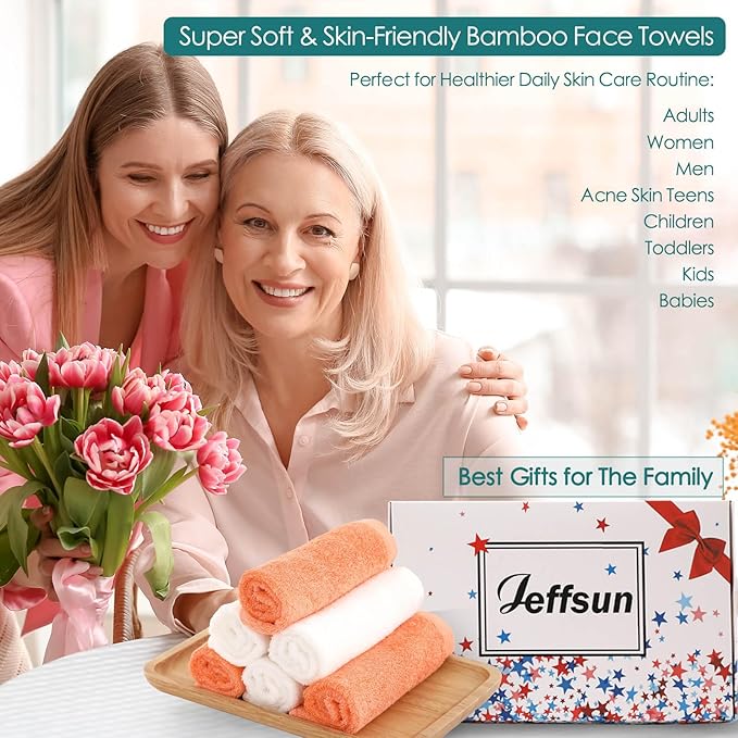 Extra Large 13x13 inch Face Towels, 12 Pack Silky Soft Wash Cloths for Washing Face and Body