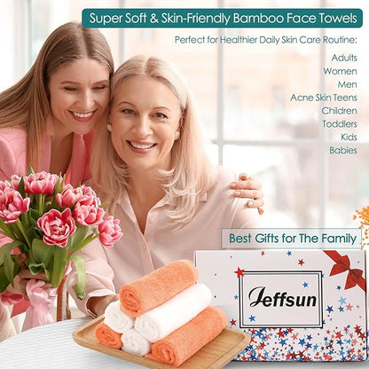 Extra Large 13x13 inch Face Towels, 12 Pack Silky Soft Wash Cloths for Washing Face and Body
