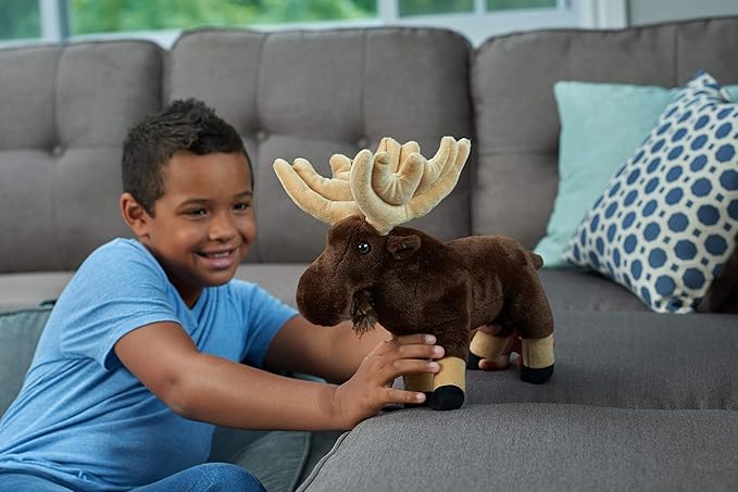 Wild Republic Moose Plush, Stuffed Animal, Plush Toy, Gifts for Kids, Cuddlekins 12"