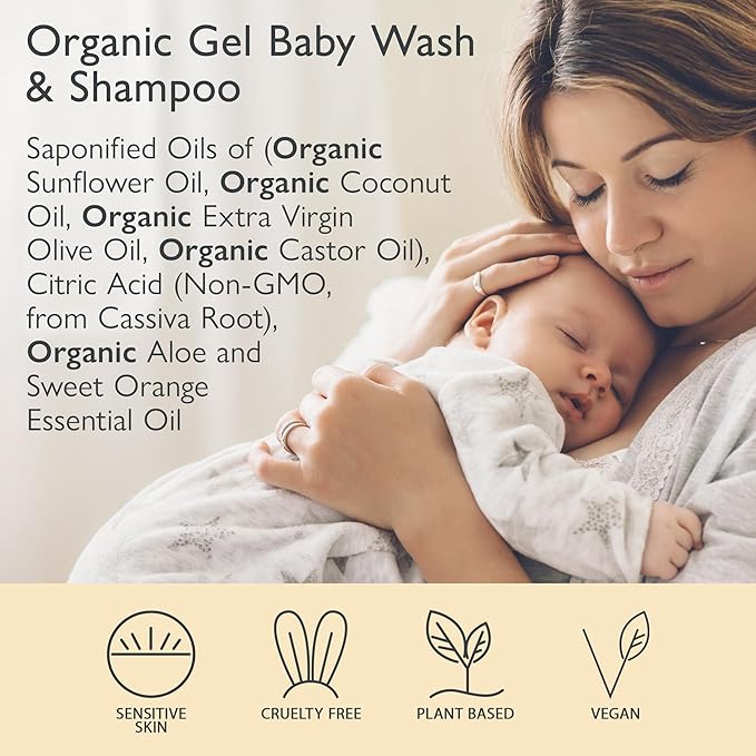 SoCal Suds & Company - 2-in-1 Organic Gel Baby Shampoo & Body Wash 12oz
