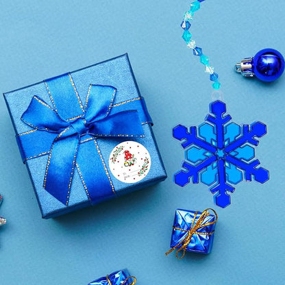 Winlyn 24 Sets Snowflake Suncatchers Ornaments Decorations DIY Window Paint Art Suncatchers Christmas Craft Kits Hanging Snowflake Sun Catchers for Kids Christmas Winter Home Classroom Party Activity