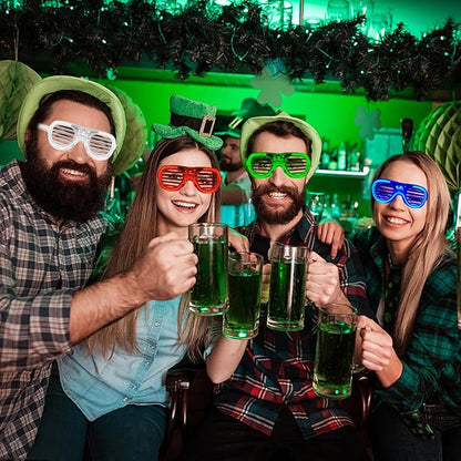 70 Packs LED Glasses 5 Neon Colors glow in the dark party supplies Favor for Kids Adult Glow sticks Light Up Glasses fit Holiday Birthday Valentine's Day and Halloween Party Supplies Cosplay Christmas