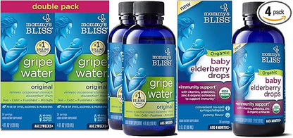 Mommy's Bliss Gripe Water Original 4 Fl Oz (Pack of 2) with 3 Fl 1)