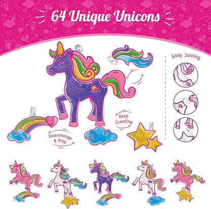 Imagimake Window Art Princess & Unicorn | Suncatcher Kit | Unicorn Toys for Girls Age 5-8 | Craft Kits for Girls Ages 8-12 | Gifts for 5 Year Old Girls