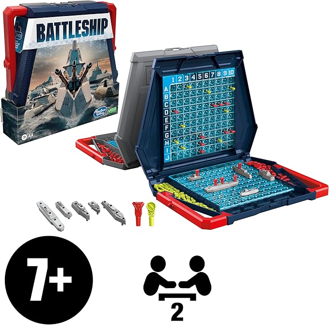 Battleship Classic Board Game | Strategy Games for Kids and Adults | Ages 7+ | 2 Players | Fun Kids Games | Family Games