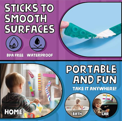BUNMO 6pk Sensory Suction Toys - Sensory Toys - Engaging Creative & Imaginative Play - Sensory Toys for Children - Stimulating & Addictive - Toys for Kids 3+