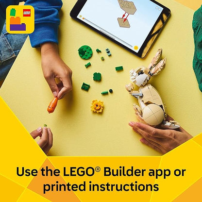 LEGO Creator 3 in 1 Cute Bunny Toy - Building Toy Set with 3 Build Options, Bunny, Seal, or Llama - Animal Figures for Kids, Girls and Boys, Ages 8+ - Gift Idea for Birthdays - 31162