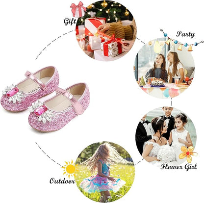 Felix & Flora Girls Toddler Little Ballet Shoes - Flower