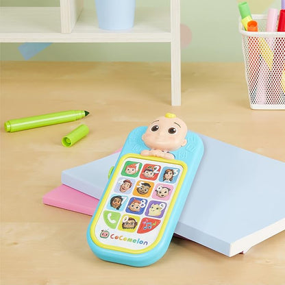 CoComelon JJ’s First Learning Toy Phone for Kids, Lights, Sounds, Music, Letters, Numbers, Colors, Shapes, and Weather, Kids Toys for Ages 18 Month by Just Play