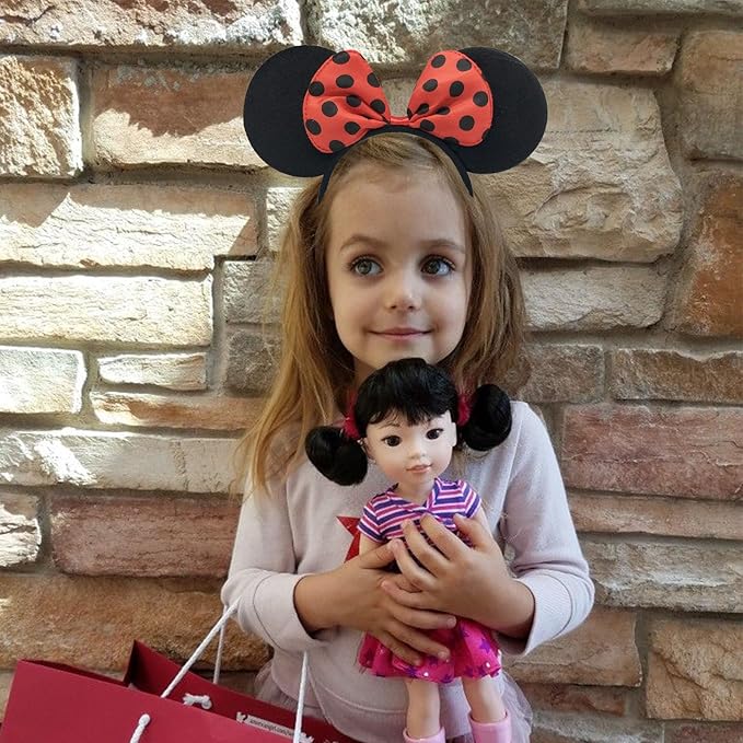 Mouse Ears Headband Shiny Mouse Ears Bows Hairband for Birthday