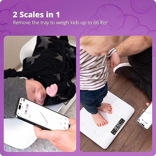 Greater Goods Smart Bluetooth Baby Scale with in-House Algorithm for Wiggly Babies, Infants