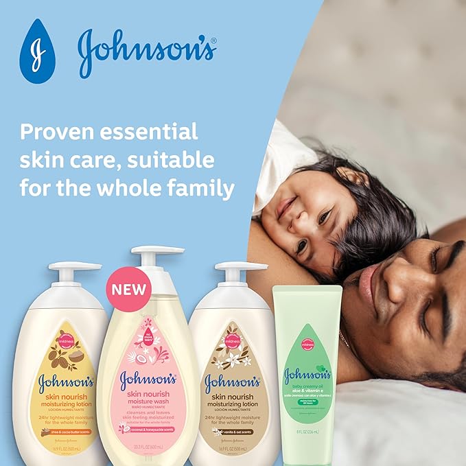 Johnson's Skin Nourishing Moisture Baby Body Wash With Vanilla & Oat Scents, Hypoallergenic & Tear Free Baby Bath Wash 20.3 fl.