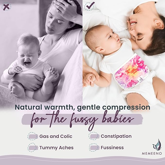 Baby Belly Band for Gas & Colic Baby Relief - Self Heating Belly Band Baby Belly Button Band Colic Band Tummy Wrap for Babies Colic Belt Baby Gas Wrap Colic Baby Relief Newborn