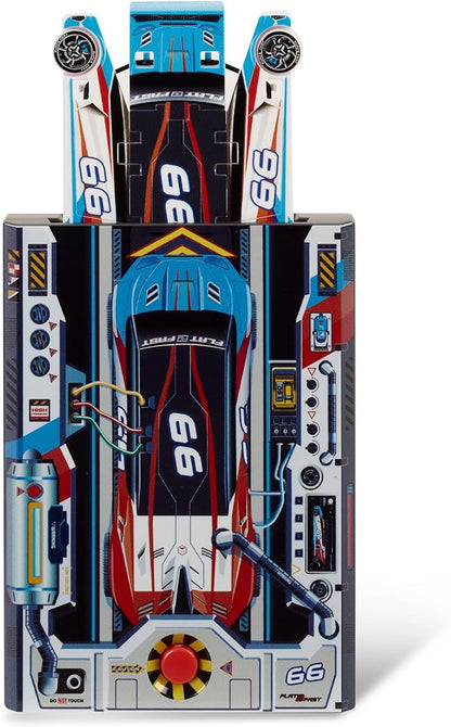 Sky Blue 66 Card Racer | Load, Launch, Race - Pocket-Sized Racecar Toy Ages 5 and up (Sold Each)