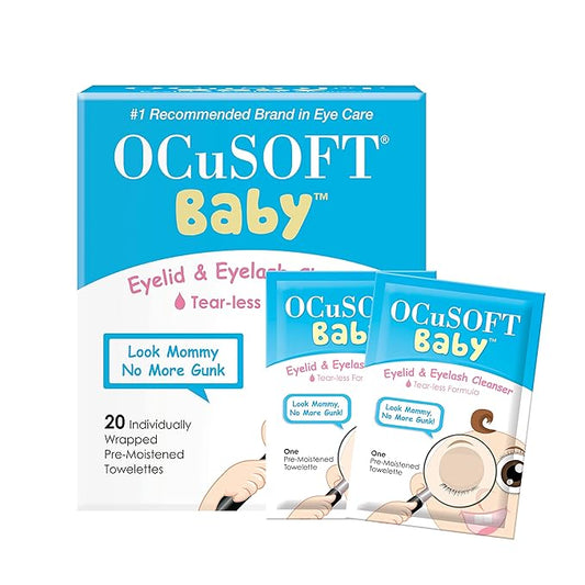 OCuSOFT Baby Eyelid and Eyelash Cleanser, Pre-Moistened Towelette 20 Count
