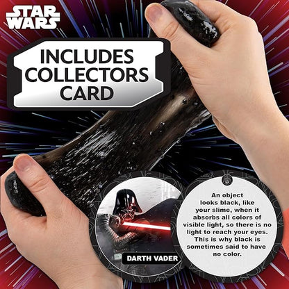 STAR WARS Vader Black Slime, 8 oz Galaxy Slime, Pre-Made Darth Vader Slime, Party Favors for Kids, Perfect for Goodie Bags, Desk Toys, Star Wars Merch, Star Wars Toys, Gifts for 6 Year Old Boys