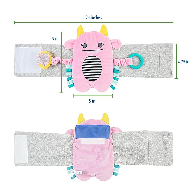 Dr. Brown's Gripebelt Heated Belly Band, Soothe Baby's Tummy with Gentle Warmth and Compression 3m+, Pink