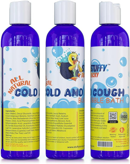 Children's All-Natural Cold & Cough Bubble Bath-8oz, 1 Bottle