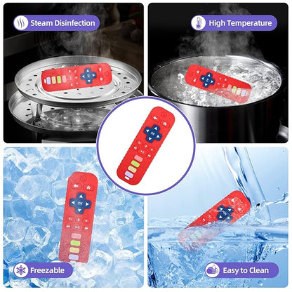 Chuya Remote Teethers Silicone Baby Teething Toys, TV Remote Teether