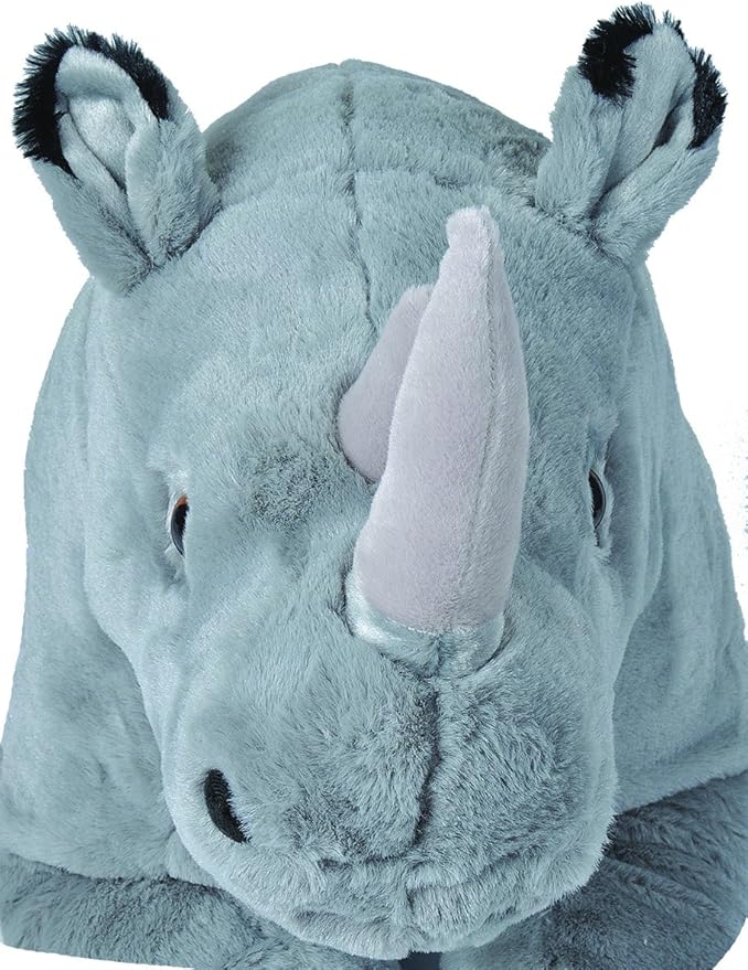 Wild Republic Jumbo Rhino Plush, Giant Stuffed Animal, Plush Toy, Gifts for Kids, 30", Model:19330