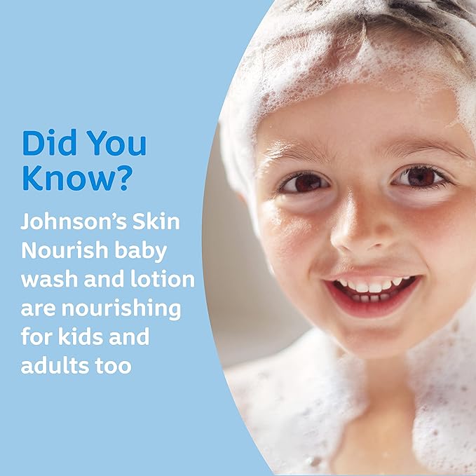 Johnson's Baby Skin Nourishing Moisture Baby Body Wash with Aloe Scent & Vitamin E, Hypoallergenic & Tear Free Bath Wash for The Whole Family 20.3 fl. 2)