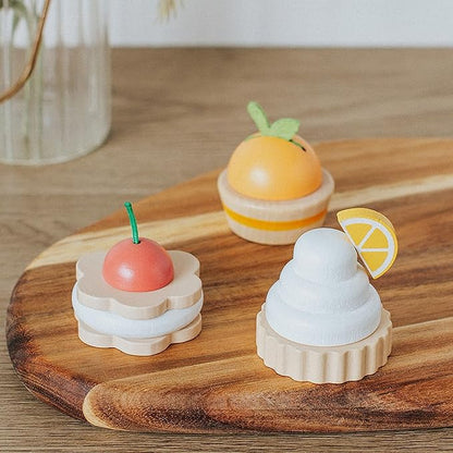 Wooden Tea Party Set for Little Girls Toys, Pretend Play Kids Tea Set for Toddlers Wood Toys, Wooden Play Food Kitchen Accessories Sets for Kid (Royal Tea)