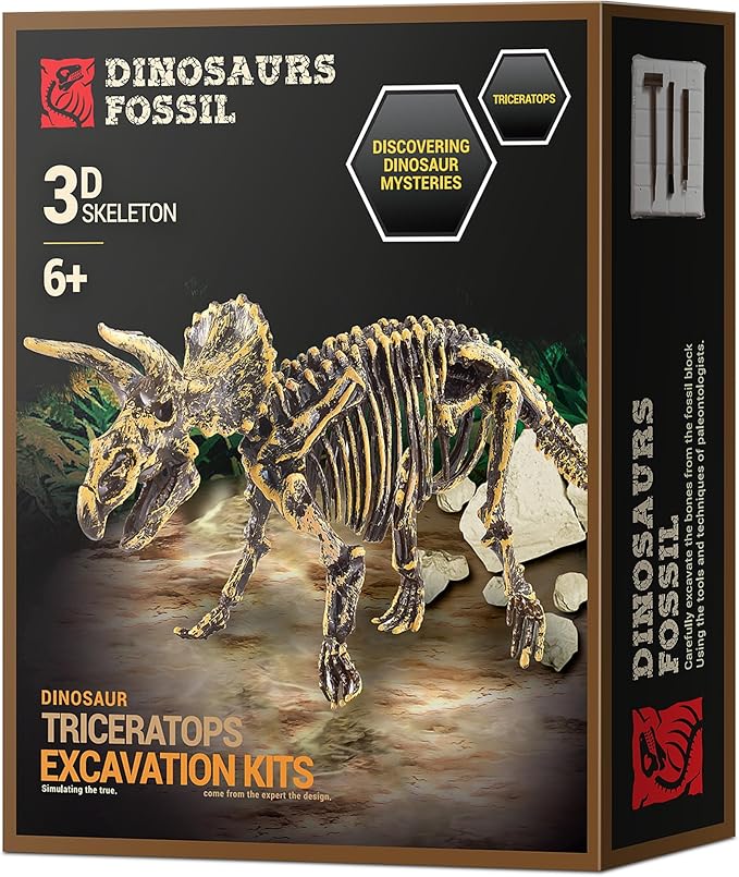VIBIRIT Dig Up Dinosaurs Skeleton Set,Dinosaur Digging Fossil Kit Model Toys Educational Realistic Toys for Kids,Boys,Girls