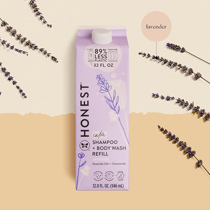 The Honest Company 2-in-1 Cleansing Shampoo + Body Wash Refill Carton | Gentle for Baby 32 fl