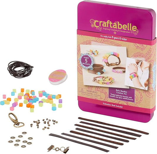 – Boho Baubles Creation Kit – Bracelet Making Kit – 101pc Jewelry Set with Beads – DIY Jewelry Kits for Kids Aged 8 Years +