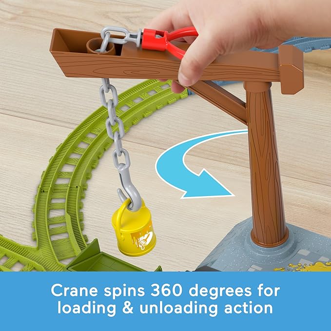 Thomas & Friends Motorized Toy Train Set Paint Delivery with Thomas & Troublesome Truck for Pretend Play Preschool Kids Ages 3+ Years
