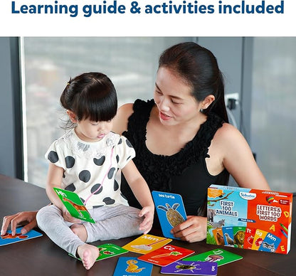 Skillmatics Thick Flash Cards Combo for Toddlers - Animals & Letters, Montessori Toys, Educational Games, Preschool Learning, Learning Aids, Gifts for Kids Ages 1, 2, 3, 4 Years