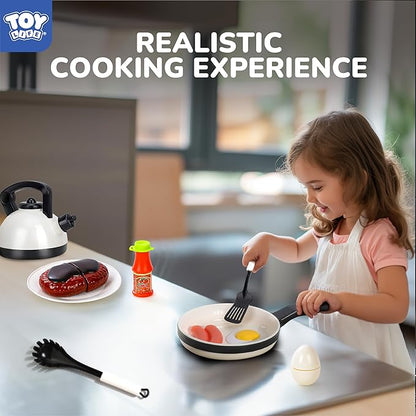STEAM Life Kids Play Kitchen Accessories, Play Food Sets for Kids Kitchen, Kids Pots and Pans Set, Kitchen Toys, Toy Kitchen Accessories, Toy Kitchen Sets, Kids Kitchen Accessories, Cooking Set Kids