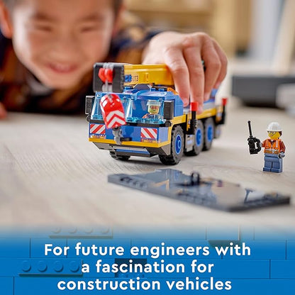LEGO 60324 City Off-Road Crane, Crane and Truck Toy with Hooks, Buildable Vehicle Toy for Boys and Girls from 7 Years, Gift for Children and Fans of Construction Vehicles