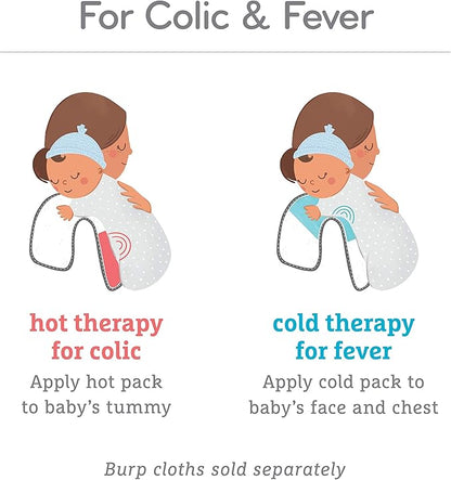 MunchkinÂŽ TheraBurpee 2 Pack Premium Hot & Cold Gel Pack for use with Colic & Fever Rescue Kit, Fabric-Covered