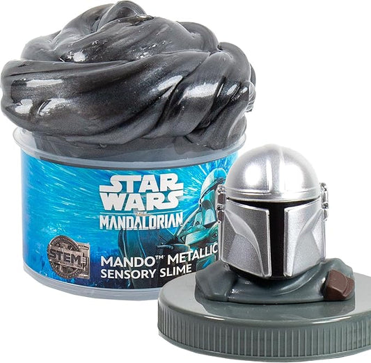 STAR WARS The Mandalorian Metallic Slime, 8oz Star Wars Slime, Pre-Made Slime, Party Favors for Kids, Perfect For Goodie Bags, Desk Toys, Star Wars Merch, Star Wars Toys, Great Gifts for Adults & Kids