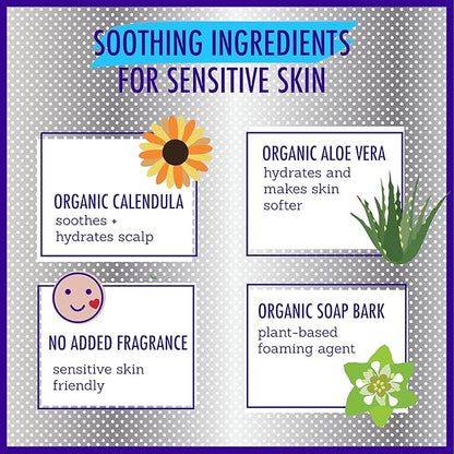 California Kids Super Sensitive Unscented Shampoo and Bodywash | 100% Plant-Based 562 mL 19 oz.