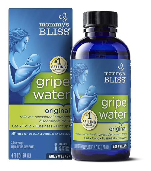 Mommy's Bliss Gripe Water Original, Infant Gas & Colic Relief 2 Weeks+, 4 Fl 1)