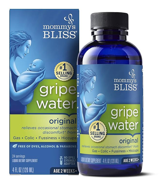 Mommy's Bliss Gripe Water Original, Infant Gas & Colic Relief 2 Weeks+, 4 Fl 1)
