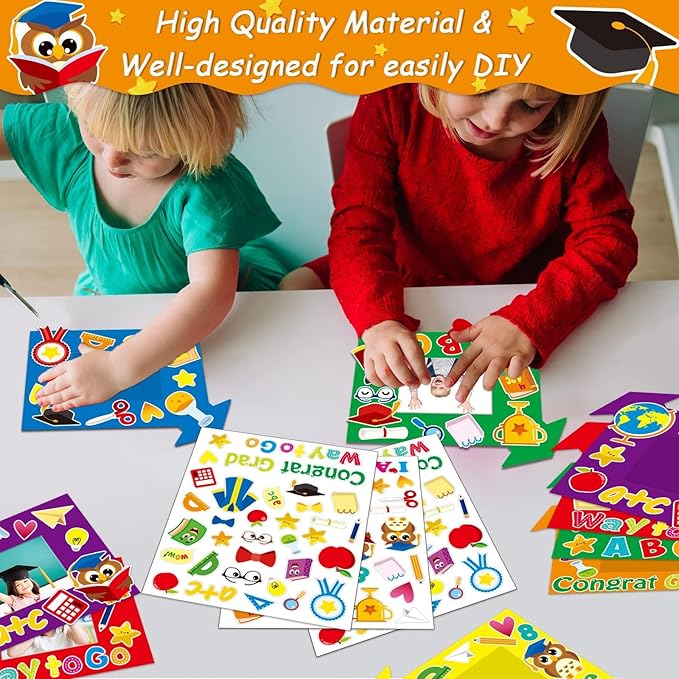 chiazllta 30 Packs Graduation Picture Frame Craft Kits for Kids Congrats Grad DIY Craft Art 2025 Graduation Party Decoration Favor Home Classroom Game Activities