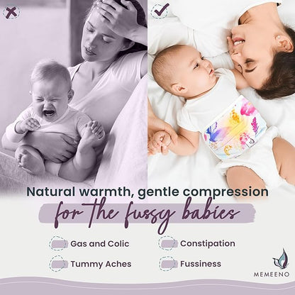 Baby Belly Band for Gas & Colic Baby Relief - Self Heating Belly Band Baby Belly Button Band Colic Band Tummy Wrap for Babies Colic Belt Baby Gas Wrap Colic Baby Relief Newborn