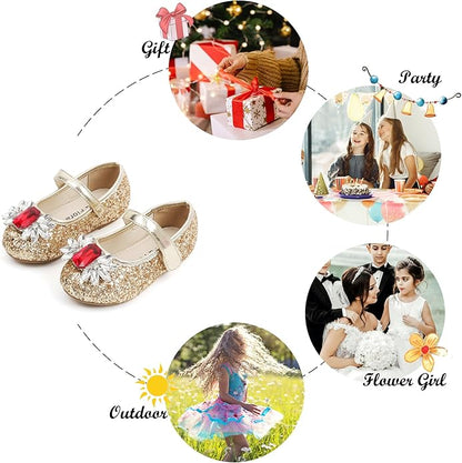 Felix & Flora Girls Toddler Little Ballet Shoes - Flower